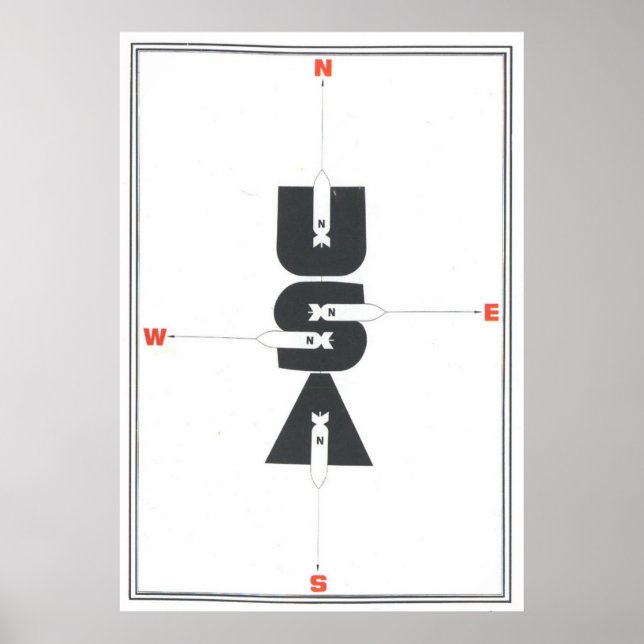 Pôster USSR CCCP Guerra Fria União Soviética de Propagand (Frente)