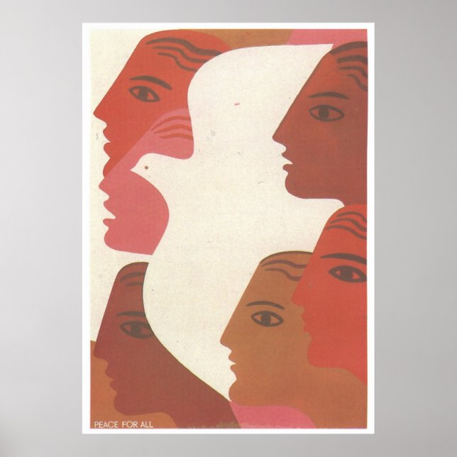 Pôster USSR CCCP Guerra Fria União Soviética de Propagand (Frente)