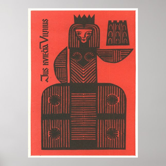 Pôster USSR CCCP Guerra Fria União Soviética de Propagand (Frente)