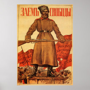 Poster USSR CCCP Guerra Fria União Soviética de Propagand