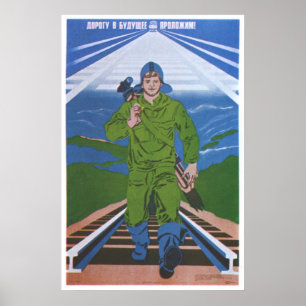 Poster USSR CCCP Guerra Fria União Soviética de Propagand