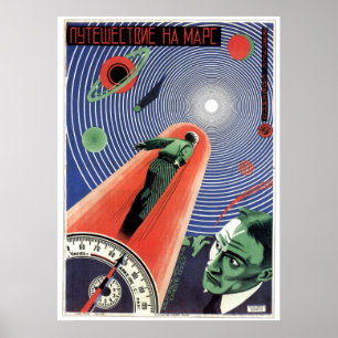 Pôster USSR CCCP Guerra Fria União Soviética de Propagand