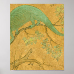 Poster Ustad Mansur - Camaleão Em Árvore