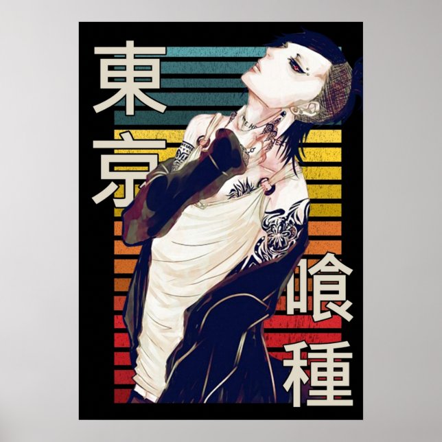Poster Uta Tokyo ou ghoul new legal manga de woul escuro (Frente)