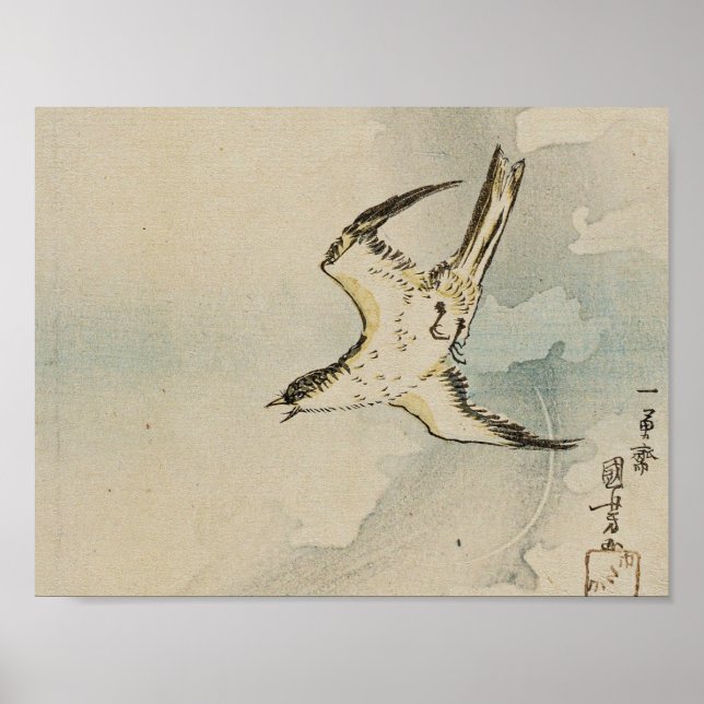 Poster Utagawa Kuniyoshi - Hotogisu (Frente)