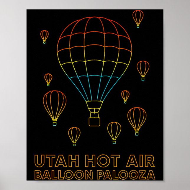 Poster Utah Hot Air Balloon Palooza Apparel  (Frente)