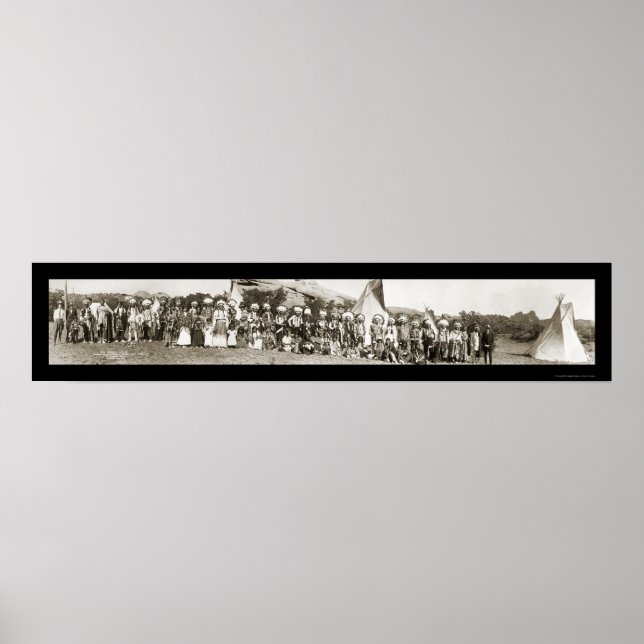 Pôster Ute Indian Camp Photo 1913 (Frente)