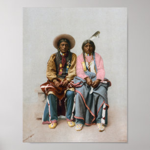 Poster Ute Indian Casal - Pee Viggi e Squaw