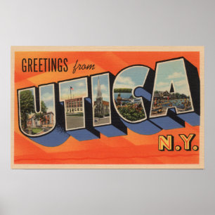 Pôster Utica, letra nova ScenesUtica de YorkLarge, NY