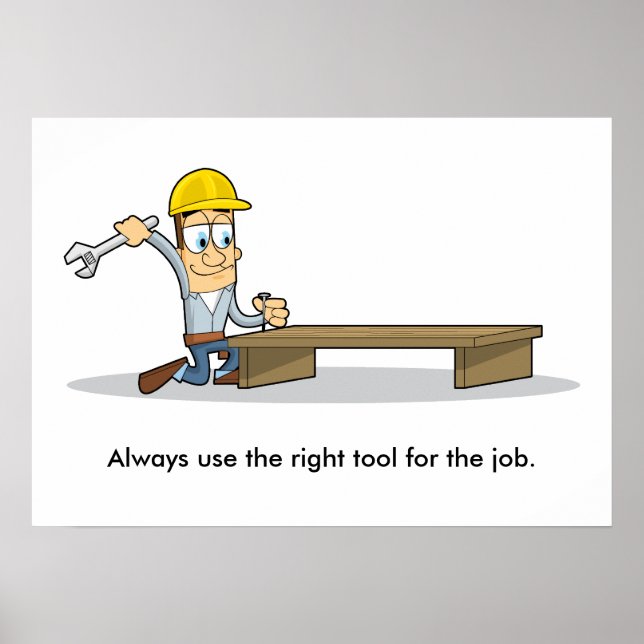 Pôster Utilização das ferramentas manuais 001 (Frente)