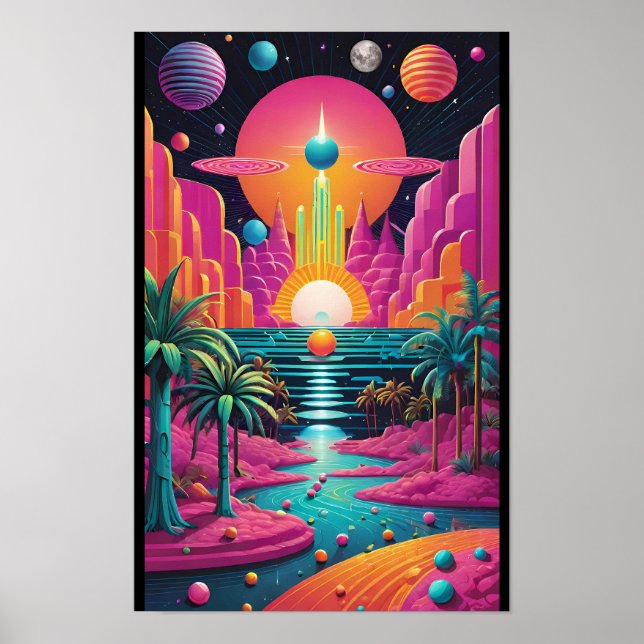 Poster Utopia de Dream Island - Arte Surreal de Ken Gage (Frente)