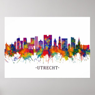 Poster Utrecht Países Baixos Skyline