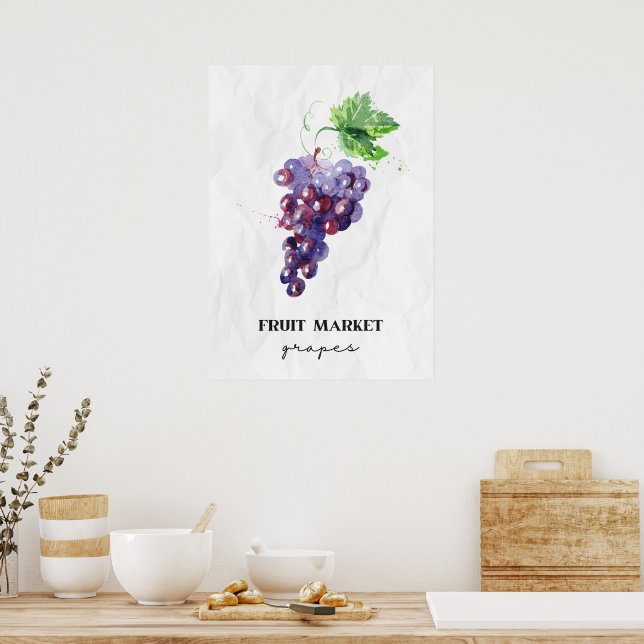 Poster Uvas de fruta (Cozinha)