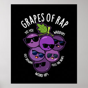 Poster Uvas De Fruta Engraçada Por Rap