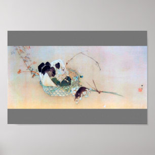 Poster Uvas e Ratos, Watanabe Seitei