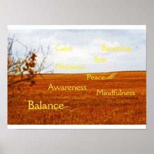 Poster V do Mindfulness e da meditação