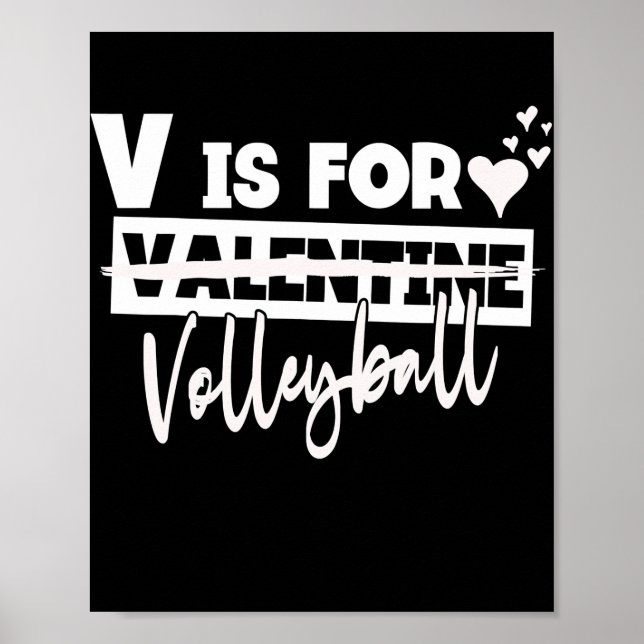 Poster V É Para Jogadora De Namorados De Voleibol (Frente)