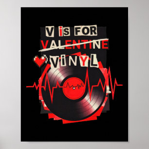 Poster V É Para Vinil Funny Valentine Disco de Vinil Músi