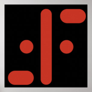 Poster V o logotipo de visitantes de 1983