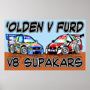 Pôster V Olden Furd V8 SupaKars