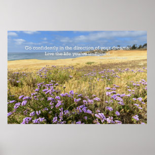 Poster Vá com confiança na direção dos seus sonhos