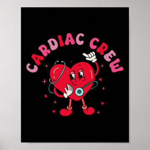 Poster Vá Com Equipe Cardíaca De Fluxo Coração Cardiologi