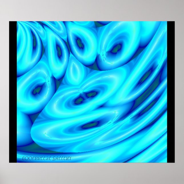 Poster VÁ COM O FLUXO!! (Azul Gelo) (Frente)