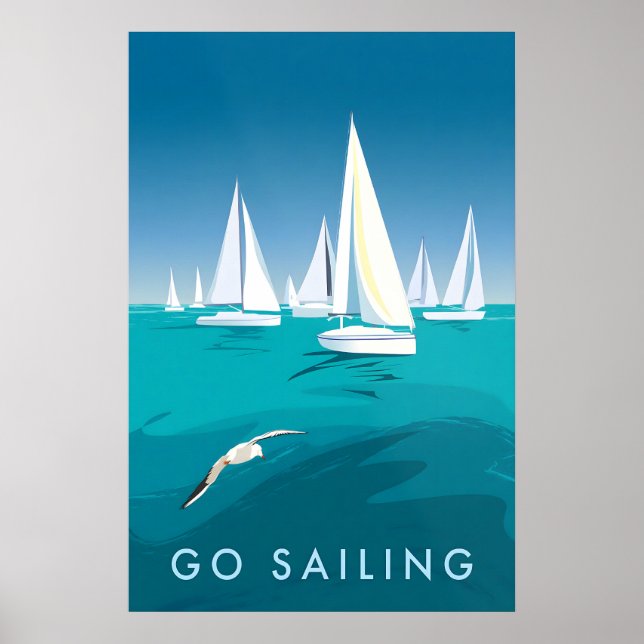 Poster Vá de Vela Cartaz de Viagens (Frente)