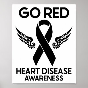 Poster Vá de Vermelho para a Conscientização sobre Doença