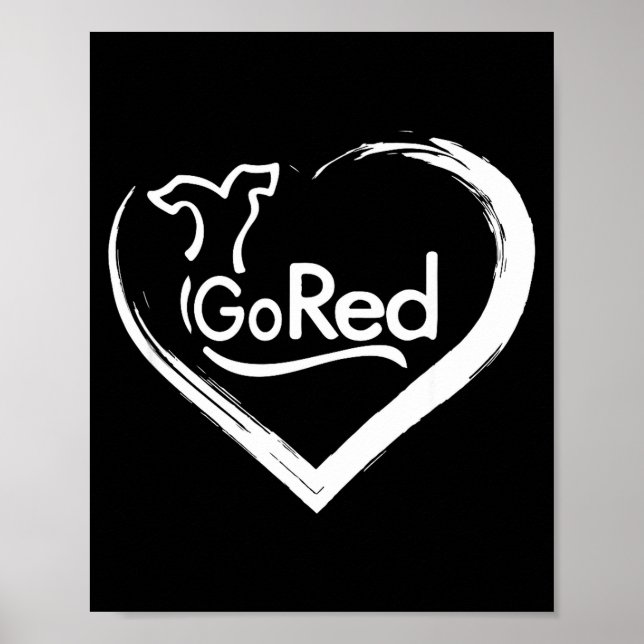 Poster Vá de Vermelho Pelo Suporte à Conscientização da D (Frente)