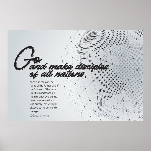 Poster Vá e faça discípulos para todas as nações (Frente)
