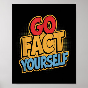 Poster Vá Fazer Fatos Divertidos Comic P Arte Boom Slogan