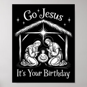 Poster Vá Jesus É Seu Aniversário Natal Cristão Eu