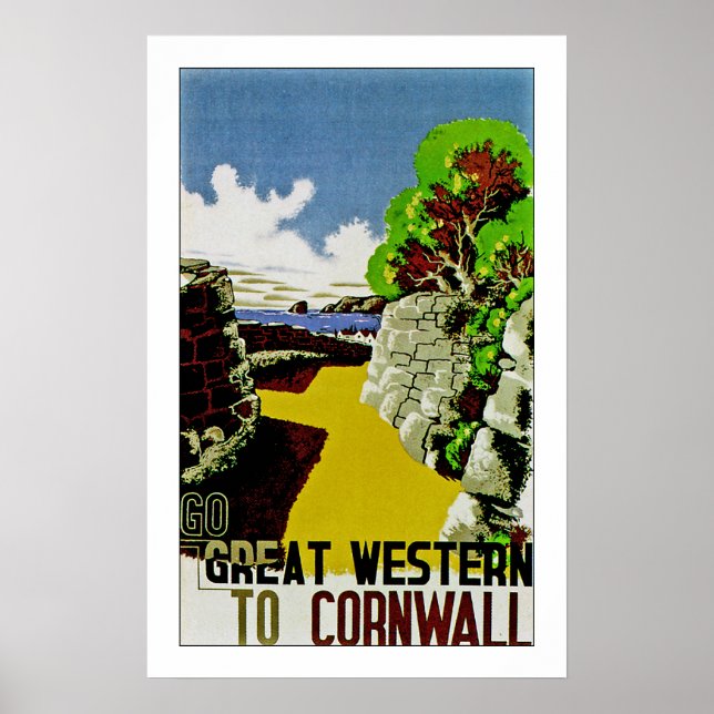 Poster Vá para Excelente Ocidental até Cornwall (Frente)