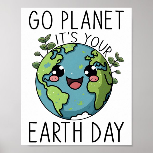Poster Vá Planeta É O Seu Professor No Dia Da Terra Crian (Frente)