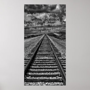 Pôster Vá segura na direcção de seus sonhos -