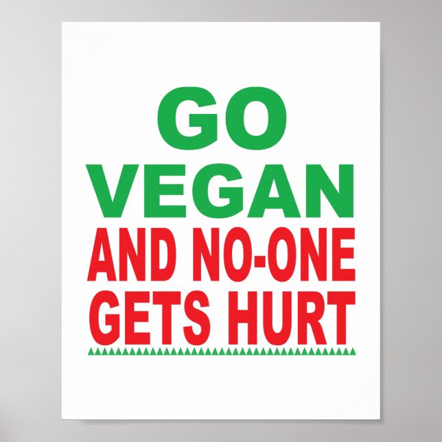 Poster Vá Vegan E Ninguém Se Machuca, Vegan (Frente)