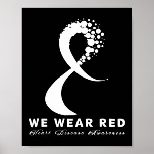 Poster Vá Vermelho Em Fevereiro Conscientização sobre Doe