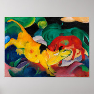 Poster Vaca amarela por Franz Marc