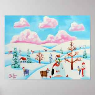 Pôster Vaca bonito e carneiros