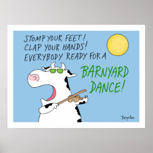 Poster Vaca Dance Fiddle de Barnyard por Sandra Boynton