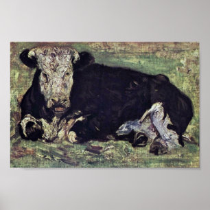 Poster Vaca de encontro por Vincent van Gogh