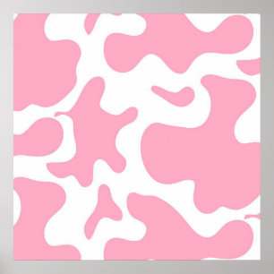 Poster Vaca de Morango   canvas de vaca engraçada