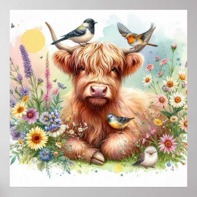 Poster Vaca e Amigos do Highland 8 (Frente)