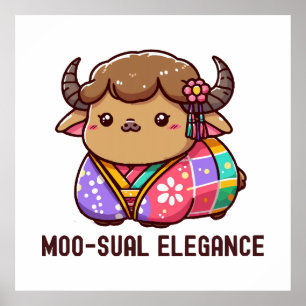 Poster Vaca em Elegância nas Terras Altas