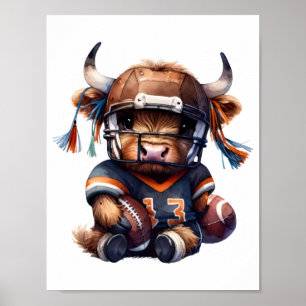 Poster Vacas De Futebol E De Highland