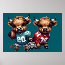 Poster Vacas e Futebol das Highland