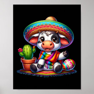 Poster Vacas Engraçadas Amam Cinco De Mayo Homens Agricul