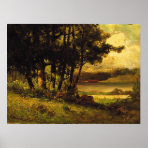 Poster Vacas varridas perto do rio - Edward Banister