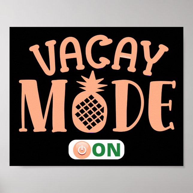 Poster VACAY MODE EM férias engraçadas (Frente)